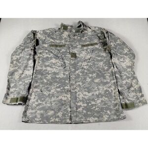Army Camo Jacket Mens 2XL Gray Digital Military Tactical Combat Zip Pockets ACU